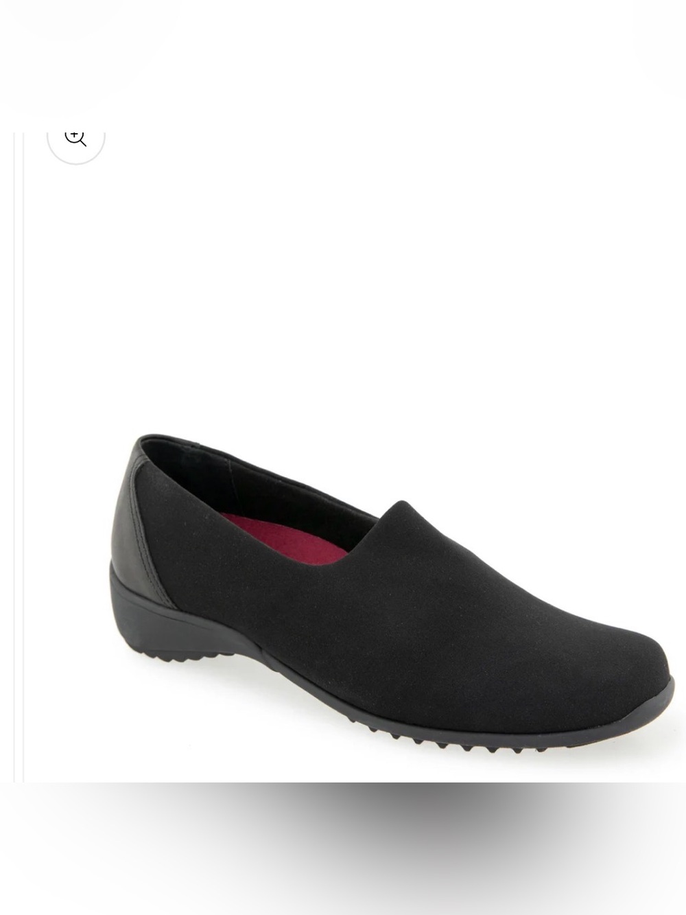 Munro women’s Traveler Black Stretch Slip-On Comfort flat Shoe NEW 9.5 M